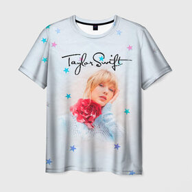 Мужская футболка 3D с принтом Taylor Swift в Новосибирске, 100% полиэфир | прямой крой, круглый вырез горловины, длина до линии бедер | lover | taylor swift | taylor swift lover | тэйлор свифт