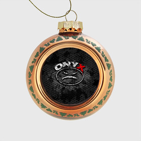 Стеклянный ёлочный шар с принтом Onyx в Новосибирске, Стекло | Диаметр: 80 мм | fredro starr | onyx | rap | sonny seeza | sticky fingaz | оникс | рэп