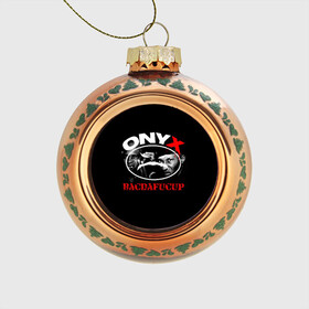 Стеклянный ёлочный шар с принтом Onyx в Новосибирске, Стекло | Диаметр: 80 мм | Тематика изображения на принте: fredro starr | onyx | rap | sonny seeza | sticky fingaz | оникс | рэп