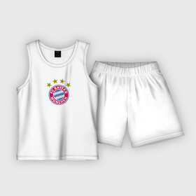 Детская пижама с шортами хлопок с принтом BAYERN MUNCHEN в Новосибирске,  |  | fc bayern munchen | football | germany | logo | sport | бавария мюнхен | германия | лига | лого | спорт | фк | футбол | футбольный клуб | эмблема