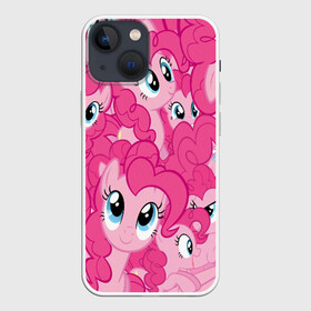 Чехол для iPhone 13 mini с принтом PINK PONY в Новосибирске,  |  | Тематика изображения на принте: my little pony | pinkie pie | scootaloo | spike | sweaty balls | искорка | крошка бель | маленькие пони | мульфтфильм | пони | скутолу | эппл блум