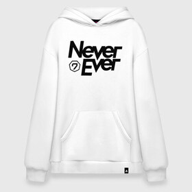 Худи SuperOversize хлопок с принтом Never Ever Got7 в Новосибирске, 70% хлопок, 30% полиэстер, мягкий начес внутри | карман-кенгуру, эластичная резинка на манжетах и по нижней кромке, двухслойный капюшон
 | bambam | eyes on you | got 7 | got7 | jb | jinyoung | k pop | never ever | youngjae | yugyeom | гот7 гот 7 | к поп