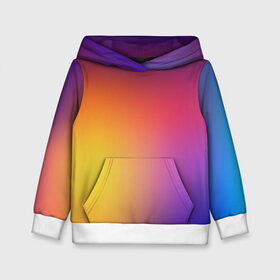 Детская толстовка 3D с принтом Abstract gradient colors в Новосибирске, 100% полиэстер | двухслойный капюшон со шнурком для регулировки, мягкие манжеты на рукавах и по низу толстовки, спереди карман-кенгуру с мягким внутренним слоем | Тематика изображения на принте: abstract | colors | gradient | абстракция | градиент | перелив | цвет | цветовой