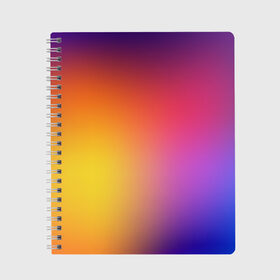 Тетрадь с принтом Abstract gradient colors в Новосибирске, 100% бумага | 48 листов, плотность листов — 60 г/м2, плотность картонной обложки — 250 г/м2. Листы скреплены сбоку удобной пружинной спиралью. Уголки страниц и обложки скругленные. Цвет линий — светло-серый
 | abstract | colors | gradient | абстракция | градиент | перелив | цвет | цветовой