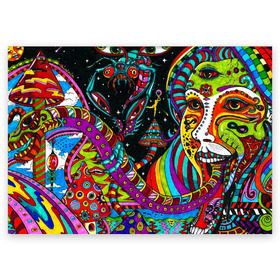 Поздравительная открытка с принтом психоделика в Новосибирске, 100% бумага | плотность бумаги 280 г/м2, матовая, на обратной стороне линовка и место для марки
 | abstract | abstraction | color | geometry | paitnt | psy | абстракция | геометрия | краски | неоновые | психоделика