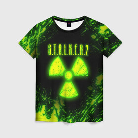 Женская футболка 3D с принтом S.T.A.L.K.E.R. 2 в Новосибирске, 100% полиэфир ( синтетическое хлопкоподобное полотно) | прямой крой, круглый вырез горловины, длина до линии бедер | bandit | chernobyl | pripyat | s.t.a.l.k.e.r. 2 | shadow of chernobyl | stalker | stalker 2 | бандиты | меченый | припять | сталкер | сталкер 2 | тени чернобыля | чернобыль | чистое небо