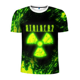 Мужская футболка 3D спортивная с принтом S.T.A.L.K.E.R. 2 в Новосибирске, 100% полиэстер с улучшенными характеристиками | приталенный силуэт, круглая горловина, широкие плечи, сужается к линии бедра | Тематика изображения на принте: bandit | chernobyl | pripyat | s.t.a.l.k.e.r. 2 | shadow of chernobyl | stalker | stalker 2 | бандиты | меченый | припять | сталкер | сталкер 2 | тени чернобыля | чернобыль | чистое небо