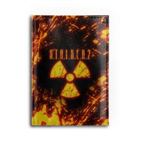 Обложка для автодокументов с принтом S.T.A.L.K.E.R. 2 в Новосибирске, натуральная кожа |  размер 19,9*13 см; внутри 4 больших “конверта” для документов и один маленький отдел — туда идеально встанут права | Тематика изображения на принте: bandit | chernobyl | pripyat | s.t.a.l.k.e.r. 2 | shadow of chernobyl | stalker | stalker 2 | бандиты | меченый | припять | сталкер | сталкер 2 | тени чернобыля | чернобыль | чистое небо