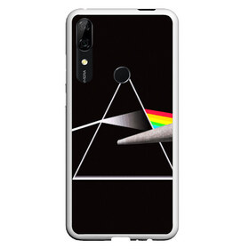 Чехол для Honor P Smart Z с принтом PINK FLOYD в Новосибирске, Силикон | Область печати: задняя сторона чехла, без боковых панелей | music | pink floyd | the dark side of the moon | космос | луна | музыка | пинк флойд | призма | рок | треугольник | триангулярная призма