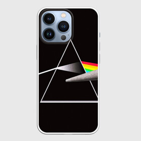 Чехол для iPhone 13 Pro с принтом PINK FLOYD в Новосибирске,  |  | Тематика изображения на принте: music | pink floyd | the dark side of the moon | космос | луна | музыка | пинк флойд | призма | рок | треугольник | триангулярная призма