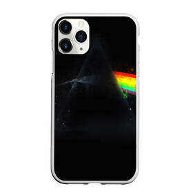 Чехол для iPhone 11 Pro матовый с принтом PINK FLOYD в Новосибирске, Силикон |  | music | pink floyd | the dark side of the moon | космос | луна | музыка | пинк флойд | призма | рок | треугольник | триангулярная призма