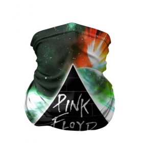 Бандана-труба 3D с принтом PINK FLOYD в Новосибирске, 100% полиэстер, ткань с особыми свойствами — Activecool | плотность 150‒180 г/м2; хорошо тянется, но сохраняет форму | Тематика изображения на принте: music | pink floyd | the dark side of the moon | космос | луна | музыка | пинк флойд | призма | рок | треугольник | триангулярная призма