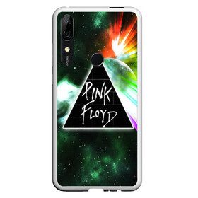 Чехол для Honor P Smart Z с принтом PINK FLOYD в Новосибирске, Силикон | Область печати: задняя сторона чехла, без боковых панелей | music | pink floyd | the dark side of the moon | космос | луна | музыка | пинк флойд | призма | рок | треугольник | триангулярная призма