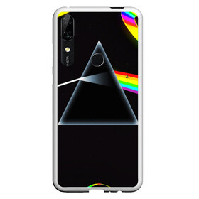 Чехол для Honor P Smart Z с принтом PINK FLOYD в Новосибирске, Силикон | Область печати: задняя сторона чехла, без боковых панелей | music | pink floyd | the dark side of the moon | космос | луна | музыка | пинк флойд | призма | рок | треугольник | триангулярная призма