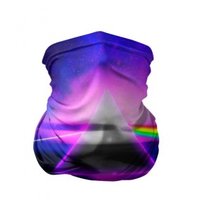Бандана-труба 3D с принтом PINK FLOYD в Новосибирске, 100% полиэстер, ткань с особыми свойствами — Activecool | плотность 150‒180 г/м2; хорошо тянется, но сохраняет форму | music | pink floyd | the dark side of the moon | космос | луна | музыка | пинк флойд | призма | рок | треугольник | триангулярная призма