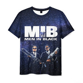 Мужская футболка 3D с принтом люди в черном в Новосибирске, 100% полиэфир | прямой крой, круглый вырез горловины, длина до линии бедер | men in black | mib | ufo | люди в черном | нло
