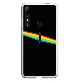 Чехол для Honor P Smart Z с принтом PINK FLOYD в Новосибирске, Силикон | Область печати: задняя сторона чехла, без боковых панелей | music | pink floyd | the dark side of the moon | космос | луна | музыка | пинк флойд | призма | рок | треугольник | триангулярная призма