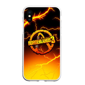 Чехол для iPhone XS Max матовый с принтом BORDERLANDS 3 в Новосибирске, Силикон | Область печати: задняя сторона чехла, без боковых панелей | Тематика изображения на принте: borderlands | borderlands 3 | hyperion | бордерлендс | гиперион