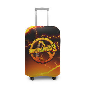 Чехол для чемодана 3D с принтом BORDERLANDS 3 в Новосибирске, 86% полиэфир, 14% спандекс | двустороннее нанесение принта, прорези для ручек и колес | Тематика изображения на принте: borderlands | borderlands 3 | hyperion | бордерлендс | гиперион