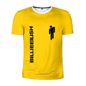 Мужская футболка 3D спортивная с принтом BILLIE EILISH в Новосибирске, 100% полиэстер с улучшенными характеристиками | приталенный силуэт, круглая горловина, широкие плечи, сужается к линии бедра | be | billie | billie eilish | билли | билли айлиш