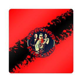 Магнит виниловый Квадрат с принтом Красная плесень в Новосибирске, полимерный материал с магнитным слоем | размер 9*9 см, закругленные углы | 90е | old school | камеди рок | красная | мелодекламация (сказки и мюзиклы) | музыкальная пародия | олд скулл | панк рок | плесень | стёб поп | хэви метал | яцына | яцына павел