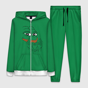 Женский костюм 3D с принтом PepeLove в Новосибирске,  |  | feels bad man | feels good man | pepe | pepe the frog | sad pepe | грустная лягушка | пепе