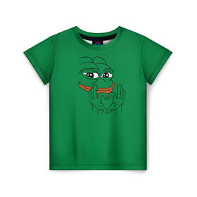 Детская футболка 3D с принтом PepeLove в Новосибирске, 100% гипоаллергенный полиэфир | прямой крой, круглый вырез горловины, длина до линии бедер, чуть спущенное плечо, ткань немного тянется | feels bad man | feels good man | pepe | pepe the frog | sad pepe | грустная лягушка | пепе
