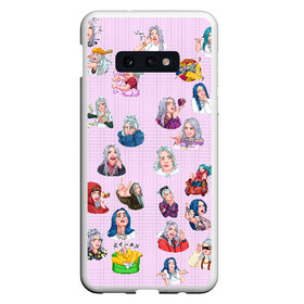 Чехол для Samsung S10E с принтом Billie Eilish sticker в Новосибирске, Силикон | Область печати: задняя сторона чехла, без боковых панелей | billie | eilish | айлиш | билли | стикеры