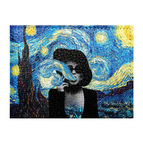 Обложка для студенческого билета с принтом Марла на картине Ван Гога в Новосибирске, натуральная кожа | Размер: 11*8 см; Печать на всей внешней стороне | ван гог | вангог | звездная ночь | картина | марла | марла сингер | модернизм | постмодерн | художник | экспонат | экспрессионизм