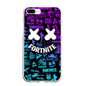 Чехол для iPhone 7Plus/8 Plus матовый с принтом FORTNITE x MARSHMELLO в Новосибирске, Силикон | Область печати: задняя сторона чехла, без боковых панелей | fortnite | fortnite 2 | fortnite x маршмелло | ikonik | marshmello | ninja | ninja streamer | иконик | ниндзя | фортнайт | фортнайт 2 | фортнайт глава 2