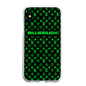 Чехол для iPhone XS Max матовый с принтом BILLIE EILISH в Новосибирске, Силикон | Область печати: задняя сторона чехла, без боковых панелей | be | billie | billie eilish | blohsh | brand | france | logo | louis vuitton | lv | pattern | билли | билли айлиш | бренд | лв | лого | лоуис вуиттон | луи вуиттон | мода | паттерн | фигуры | франция