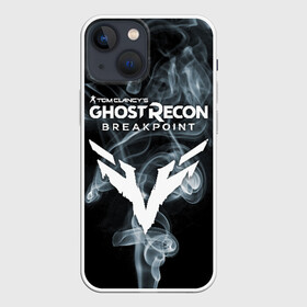 Чехол для iPhone 13 mini с принтом GHOST RECON BREAKPOINT в Новосибирске,  |  | Тематика изображения на принте: break | breakpoint | clancy | clancy’s | ghost | logo | point | recon | symbol | tom | ubisoft | брейк | брейкпоинт | гост | игра | игры | кленсис | клэнси | лого | логотип | поинт | рекон | символ | том | юбисофт