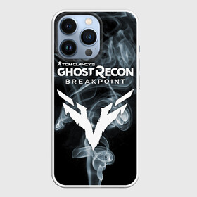 Чехол для iPhone 13 Pro с принтом GHOST RECON BREAKPOINT в Новосибирске,  |  | Тематика изображения на принте: break | breakpoint | clancy | clancy’s | ghost | logo | point | recon | symbol | tom | ubisoft | брейк | брейкпоинт | гост | игра | игры | кленсис | клэнси | лого | логотип | поинт | рекон | символ | том | юбисофт