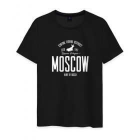Мужская футболка хлопок с принтом Москва Iron в Новосибирске, 100% хлопок | прямой крой, круглый вырез горловины, длина до линии бедер, слегка спущенное плечо. | Тематика изображения на принте: i love moscow | moscow | город | москва | мск | регион | я люблю москву