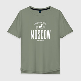 Мужская футболка хлопок Oversize с принтом Москва Iron в Новосибирске, 100% хлопок | свободный крой, круглый ворот, “спинка” длиннее передней части | Тематика изображения на принте: i love moscow | moscow | город | москва | мск | регион | я люблю москву