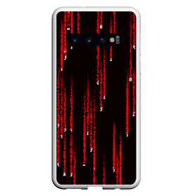 Чехол для Samsung Galaxy S10 с принтом МАТРИЧНЫЙ КОД в Новосибирске, Силикон | Область печати: задняя сторона чехла, без боковых панелей | hugo weaving | pc | the matrix | код | компьютеры | матрица | матрица 4 | программист | программный код | цифры