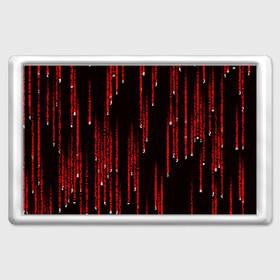 Магнит 45*70 с принтом МАТРИЧНЫЙ КОД в Новосибирске, Пластик | Размер: 78*52 мм; Размер печати: 70*45 | Тематика изображения на принте: hugo weaving | pc | the matrix | код | компьютеры | матрица | матрица 4 | программист | программный код | цифры