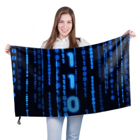 Флаг 3D с принтом Я ПРОГРАММИСТ в Новосибирске, 100% полиэстер | плотность ткани — 95 г/м2, размер — 67 х 109 см. Принт наносится с одной стороны | hugo weaving | pc | the matrix | код | компьютеры | матрица | матрица 4 | программист | программный код | цифры