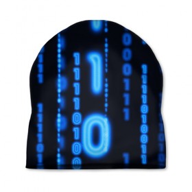 Шапка 3D с принтом Я ПРОГРАММИСТ в Новосибирске, 100% полиэстер | универсальный размер, печать по всей поверхности изделия | hugo weaving | pc | the matrix | код | компьютеры | матрица | матрица 4 | программист | программный код | цифры