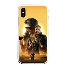 Чехол для iPhone XS Max матовый с принтом Terminator Dark Fate в Новосибирске, Силикон | Область печати: задняя сторона чехла, без боковых панелей | dark fate | sarah j. connor | t 800 | terminator | восстание машин | киборг | сара коннор | темные судьбы | терминатор