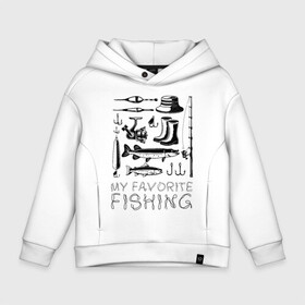 Детское худи Oversize хлопок с принтом Моя любимая рыбалка в Новосибирске, френч-терри — 70% хлопок, 30% полиэстер. Мягкий теплый начес внутри —100% хлопок | боковые карманы, эластичные манжеты и нижняя кромка, капюшон на магнитной кнопке | Тематика изображения на принте: cap | coil | fishing | fishing line | float | hook | pike | spinning | spoon | trout | wellingtons | блесна | катушка | крючок | леска | поплавок | рыбалка | сапоги | спиннинг | форель | шляпа | щука