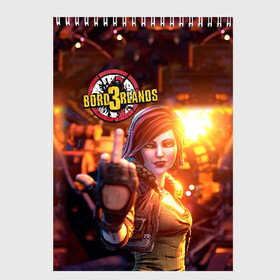 Скетчбук с принтом Borderlands 3 в Новосибирске, 100% бумага
 | 48 листов, плотность листов — 100 г/м2, плотность картонной обложки — 250 г/м2. Листы скреплены сверху удобной пружинной спиралью | borderlands | borderlands 3 | game | girl | logo | mask | psycho | rpg | бордерлендс | бордерлендс 3 | девушка | игра | логотип | маска | психо | шутер