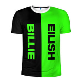 Мужская футболка 3D спортивная с принтом BILLIE EILISH в Новосибирске, 100% полиэстер с улучшенными характеристиками | приталенный силуэт, круглая горловина, широкие плечи, сужается к линии бедра | be | billie | billie eilish | blohsh | ghoul | билли | билли айлиш