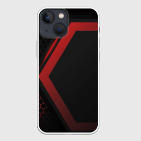 Чехол для iPhone 13 mini с принтом Neon armor в Новосибирске,  |  | abstract | black | carbon | cars | diy | fiber | hexagon | hi tech | psybient | psychill | skyrim | to | vinyl | wot | броня | карбон | металл | соты | сталь | форма | шестиугольник