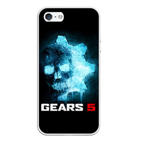 Чехол для iPhone 5/5S матовый с принтом GEARS 5 в Новосибирске, Силикон | Область печати: задняя сторона чехла, без боковых панелей | game | games | gears | gears 5 | gears of war | logo | shooter | symbol | war | боевик | вар | войны | гирс | гирс 5 | гирс оф вар | игра | игры | лого | логотип | символ | шестерни | шутер