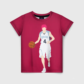 Детская футболка 3D с принтом Seijuurou Akashi в Новосибирске, 100% гипоаллергенный полиэфир | прямой крой, круглый вырез горловины, длина до линии бедер, чуть спущенное плечо, ткань немного тянется | Тематика изображения на принте: akashi | basket | basketball | kuroko | kuroko no basket | seijuurou | акаши | баскетбол | куроко | сэйджуро