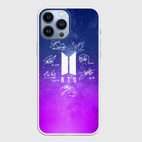 Чехол для iPhone 13 Pro Max с принтом BTS АВТОГРАФЫ в Новосибирске,  |  | bangtan boys | bt21 | bts | бтс