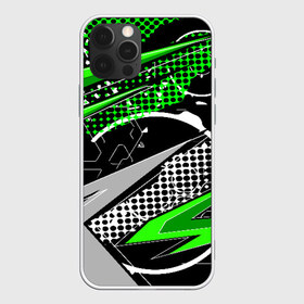 Чехол для iPhone 12 Pro Max с принтом Black and Green в Новосибирске, Силикон |  | texture | абстракция | граффити | краски | линии | текстура | уличный стиль | яркая
