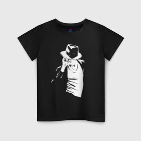 Детская футболка хлопок с принтом Майкл Джексон в Новосибирске, 100% хлопок | круглый вырез горловины, полуприлегающий силуэт, длина до линии бедер | Тематика изображения на принте: michael jackson | артист | майкл джексон | музыка | поп | рок