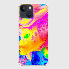 Чехол для iPhone 13 mini с принтом КРАСКИ в Новосибирске,  |  | abstract | abstraction | color | geometry | paitnt | psy | абстракция | геометрия | краски | неоновые | психоделика